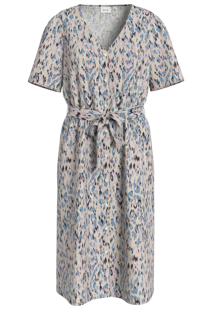 VILIMIA V-NECK S/S SHIRT DRESS/PB/D 14106047 Winsome Orchid/Tuna